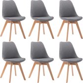 Eetkamerstoelen 6 stuks (Incl LW anti kras viltjes) - Eetkamer stoelen - Extra stoelen voor huiskamer - Dineerstoelen - Tafelstoelen