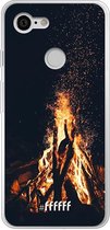 Google Pixel 3 Hoesje Transparant TPU Case - Bonfire #ffffff