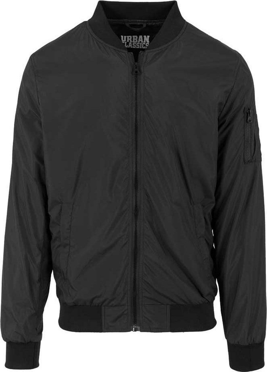 Urban Classics Light Bomber Jacket Heren Bomberjack – S Zwart