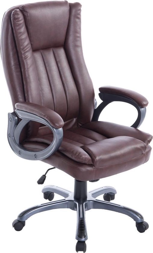Bureaustoel - Bureaustoelen voor volwassenen - Hoofdkussen - In hoogte verstelbaar - Kunstleer - Rood - 65x73x124 cm