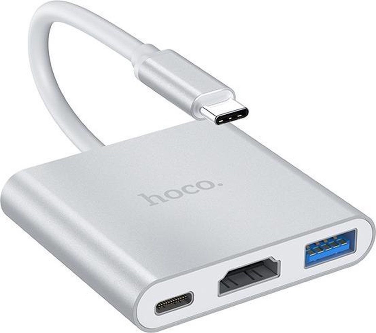 Premium Hoco HB14 USB C Hub - 1x USB 3.0 - Hdmi - Apple - Mac - Windows - Android Tablet