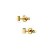 Jewelryz Mini Bar Studs | Oorbellen Goldplated 925 sterling zilver