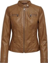 Only Jas Onlbandit Faux Leather Biker Otw Noos 15081400 Cognac Dames Maat - 44