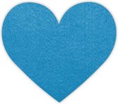 Hart vilt onderzetters - Lichtblauw - 6 stuks - ø 9,5 cm - Glas onderzetter - Valentijn - Cadeau - Woondecoratie - Woonkamer - Tafelbescherming - Onderzetters Voor Glazen - Keukenbenodigdheden - Woonaccessoires - Tafelaccessoires