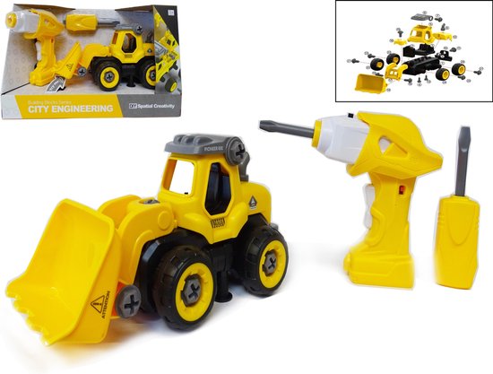 DIY rc graafmachine truck -speelgoed bouw set 24 stuks - 4in1 -  afstandsbediening en... | bol.com