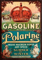 Signs-USA Gasoline Polarine - Wandbord - 50 x 35 cm