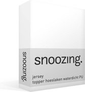 Snoozing - Jersey - Waterdicht - Topper - Hoeslaken  - Lits-jumeaux - 200x210/220 cm - Wit