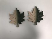 Decoratief houten bladeren groen