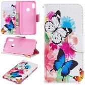 Huawei Y6 2019 / Y6s Book Case Hoesje Vlinders Print