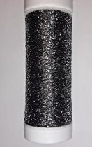 Modinetje metallic borduurgaren - zwart zilver - col. 1891 -100 m garen - naaigaren black shimmer