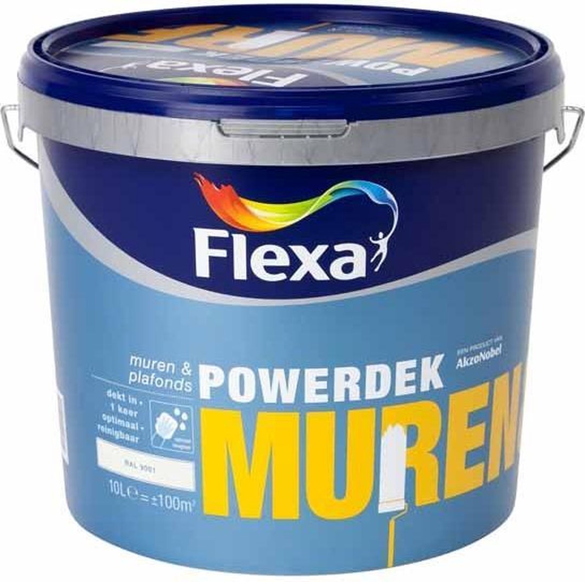 oven Standaard Verbonden Flexa Powerdek Muurverf - Muren & Plafonds - Binnen - RAL 9001 - 10 liter |  bol.com