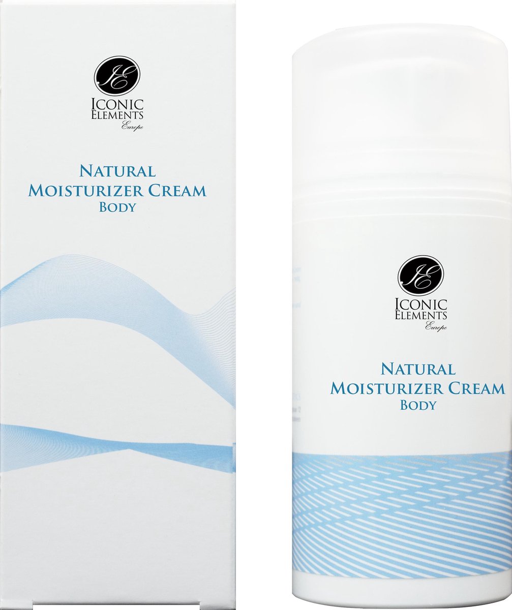 Iconic Elements Natural Moisturizer Cream Body - met plantaardige was, glycerine, ceramide en squalene - vochthoudend - hydraterend - ontwikkeld door dermatoloog - 100ml