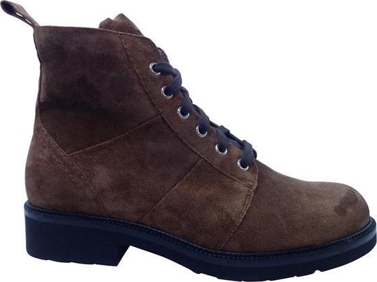 Bruine Durea Enkellaarsjes Wijdte H om te zoenen Bruine Durea Veterboots Wijdte H om te zoenen