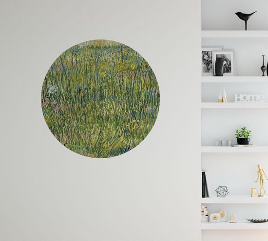 Grassy Ground, Vincent van Gogh - Photo sur cercle de papier peint - ⌀ 40 cm
