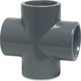 Mega Kruisstuk PVC-U 50 mm lijmmof 16bar grijs