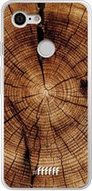 Google Pixel 3 Hoesje Transparant TPU Case - Tree Rings #ffffff