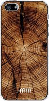 iPhone SE (2016) Hoesje Transparant TPU Case - Tree Rings #ffffff