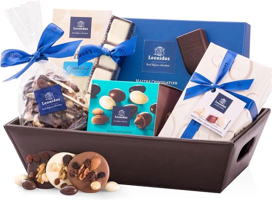 Wat sectie groentje Chocolade Cadeau | Leonidas Bonbons | Luxe XXL Cadeaupakket Blauw | bol.com