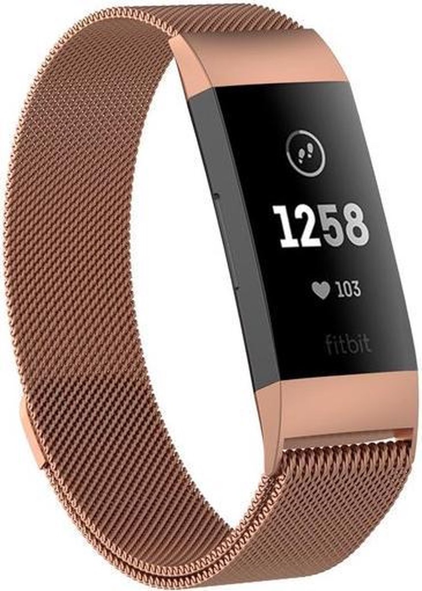 MIlanees Bandje - Geschikt voor Fitbit Charge 3 en 4 - Rosé