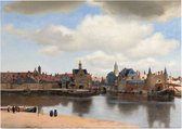 Gezicht op Delft, Johannes Vermeer - Foto op Posterpapier - 59.4 x 42 cm (A2)