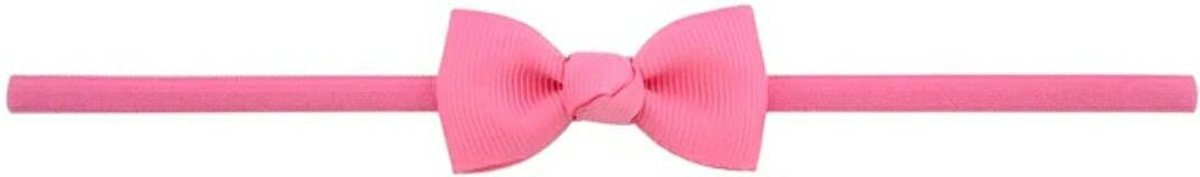 Haarbandje hoofdband elastiek baby peuter meisje strik lint roze – gratis verzending