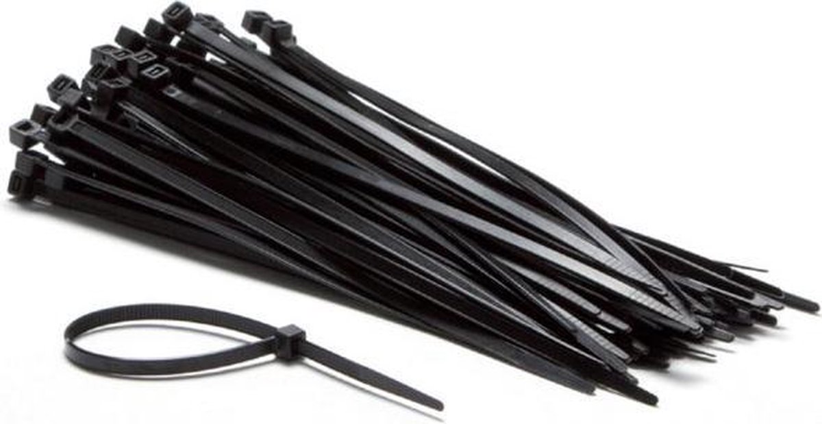 Serre-câbles (1000 pièces) Tyraps Noir 200 mm x 3,6 mm par 1000 pièces  (serre-câbles,... | bol.com