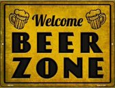 Wandbord - Welcome Beer Zone