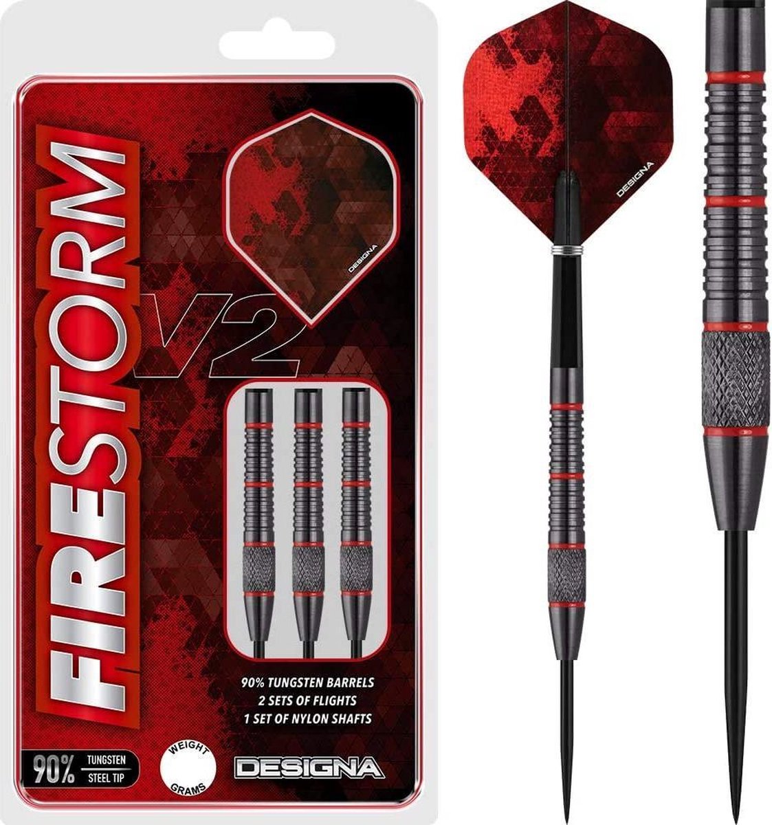 Designa Darts Firestorm V2 Knurled 23 gram