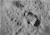Astronaut footprint (voetafdruk op maanoppervlak) - Foto op Forex - 120 x 90 cm