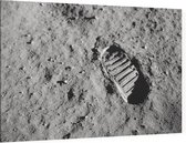 Astronaut footprint (voetafdruk op maanoppervlak) - Foto op Canvas - 90 x 60 cm