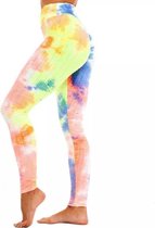 TikTok legging – Olamee – Tie Dye - Anti Cellulite Legging - Absorberend - Yoga – Fitness – Vrije tijd - Scrunch Butt - High Waist - Gym Wear – Elastisch – Tweede huid – Platte buik – A Kwali