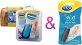 Scholl Velvet Smooth Express Pedi Elektronische  + Verwisselbare Roller Extra Grof - 2 stuks -Voetvijl- Scholl-eelt verwijderaar-Eeltvijl-Voetverzorging-Huidverzorging-Eelt- Scholl