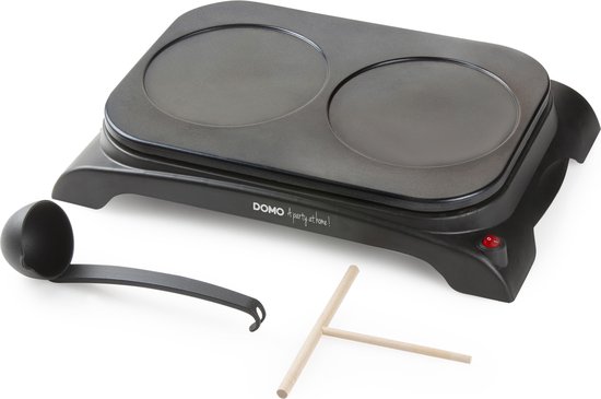DOMO DO8715P - Dubbele Crêpemaker - Ø 18cm - Zwart — afbeelding 5