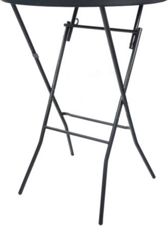 2x Zwarte Statafel + Zwarte Statafelrok x 2 – ø80 cm x 110 cm hoog