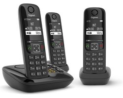Landline Telephone Gigaset AS690A Trio Black GEEN ONDERSTEUNING IN NEDERLAND