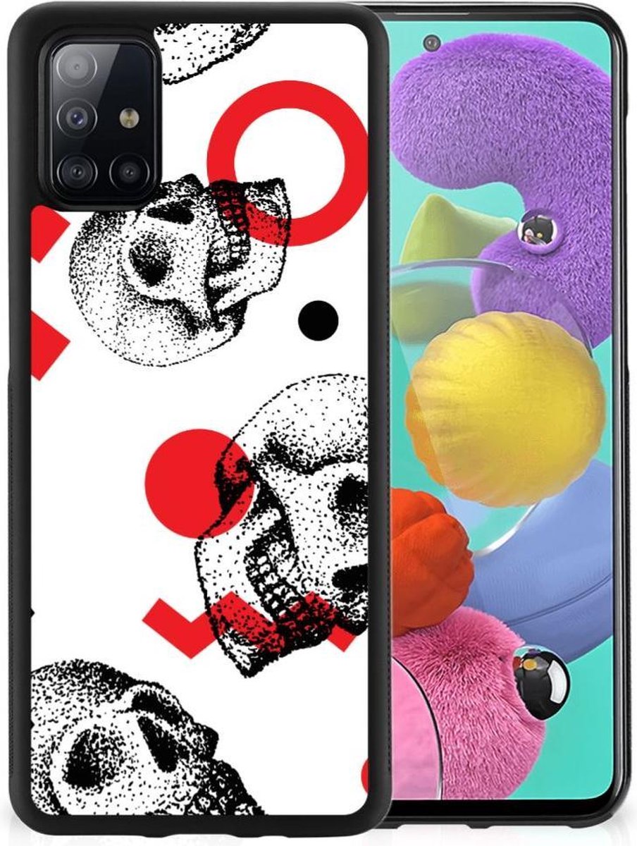 Mobiel Case Samsung Galaxy A51 Skull Red