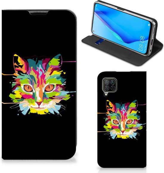 Etui Smartphone Etui Portefeuille Huawei P40 Lite Jolis Cat' anniversaire Couleur Chat