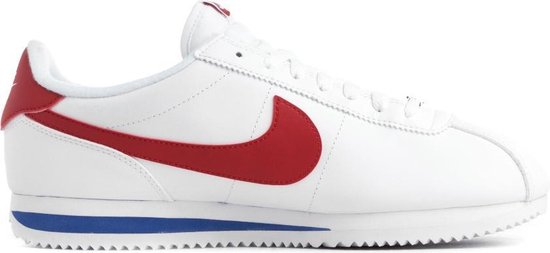 belasting versterking ophouden Nike Cortez Basic Leather Heren Sneakers - White/Varsity Red-Varsity Royal  - Maat 41 | bol.com