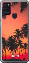Samsung Galaxy A21s Hoesje Transparant TPU Case - Coconut Nightfall #ffffff