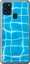 Samsung Galaxy A21s Hoesje Transparant TPU Case - Blue Pool #ffffff