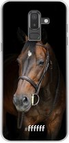 Samsung Galaxy J8 (2018) Hoesje Transparant TPU Case - Horse #ffffff