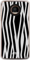 Motorola Moto Z Force Hoesje Transparant TPU Case - Zebra Print #ffffff