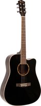 Fazley W65-BK akoestische western gitaar zwart + gigbag + stemapparaat
