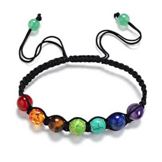 Bracelet Chakra NiSy.nl avec pierres colorées | Bouddha Reiki Yoga