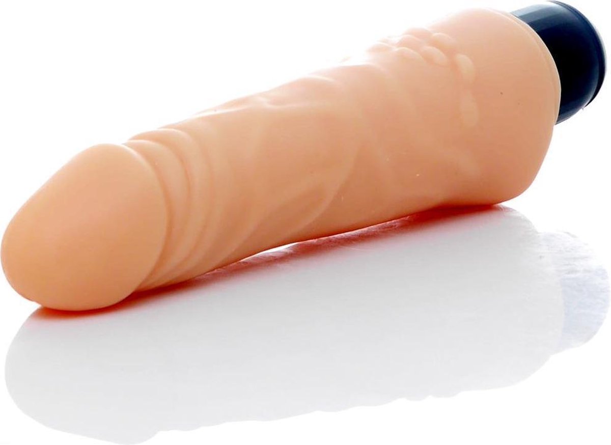 Goedkoopste Bossoftoys - Storm - 12 Functies Realistische vibrator - Cyber leather - Extra speciaal flexibel materiaal - beige - 18,5 cm - 44-00003