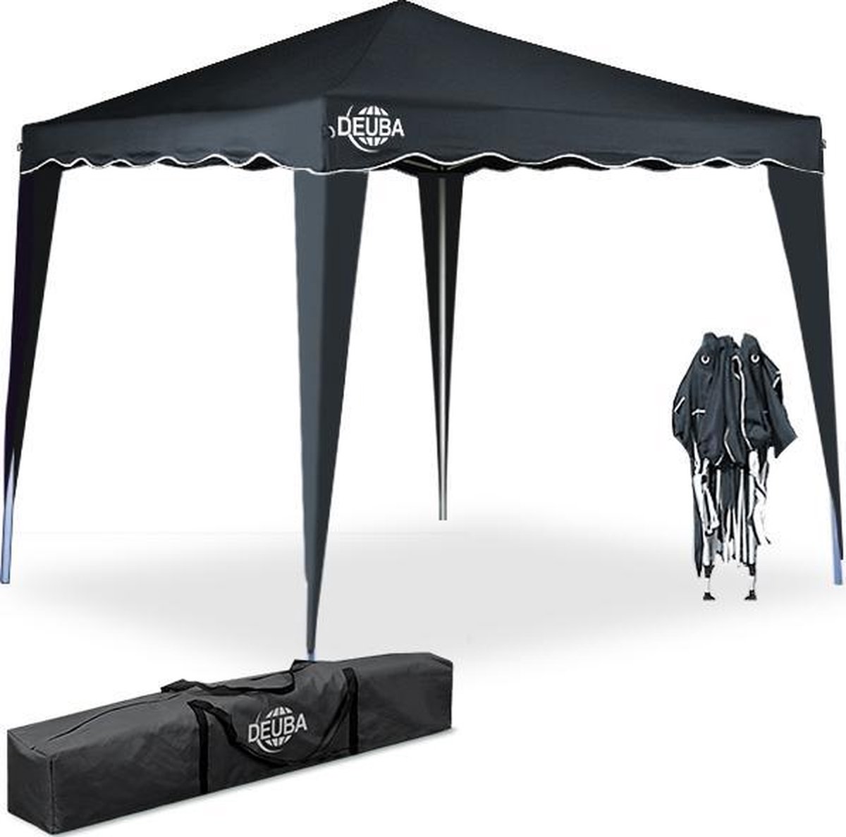 Partytent Paviljoen 3x3, Capri, Popup Antraciet, opvouwbaar