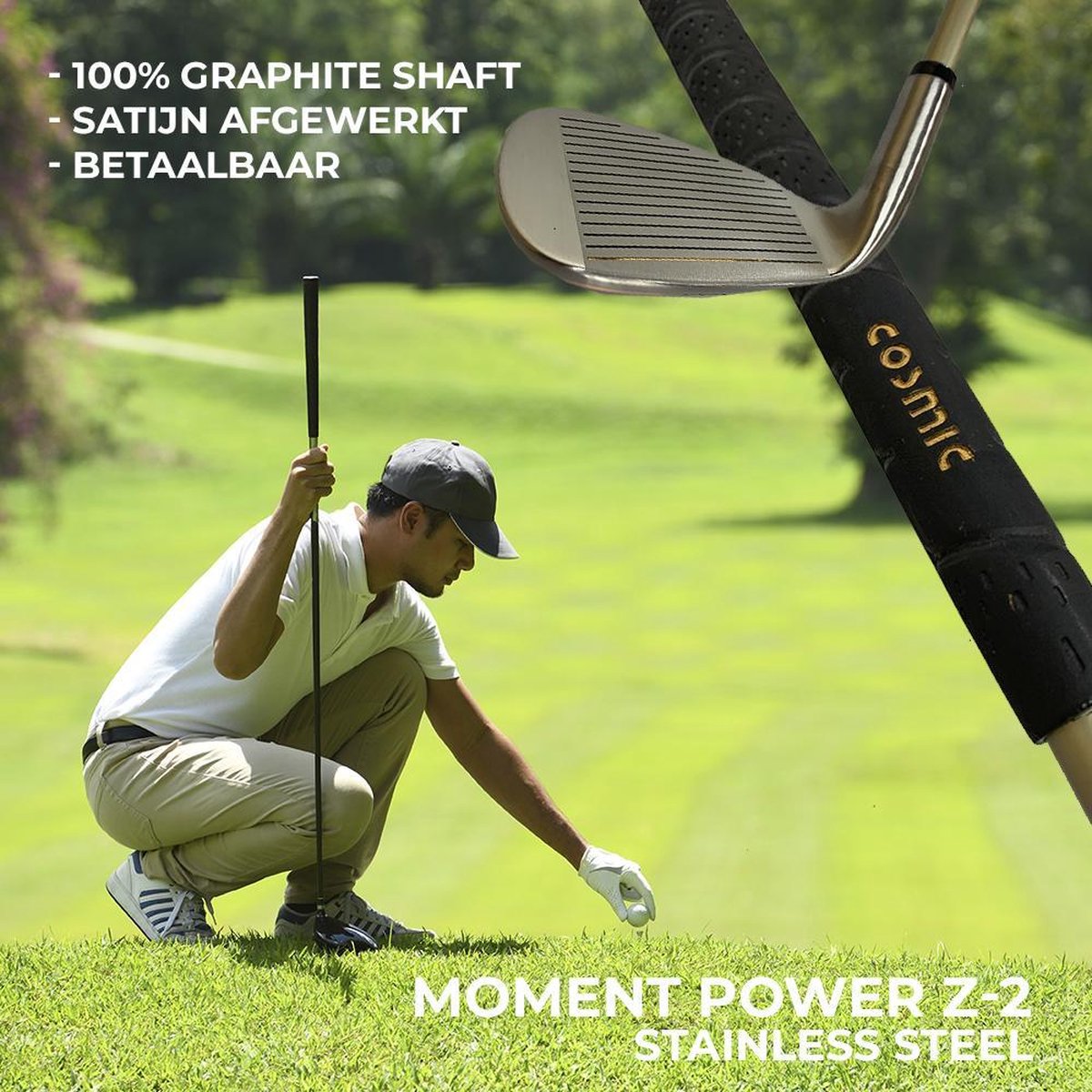 Cosmic moment power Z2R - Ultra lightweight hi-modulus graphite - Betaalbare golfclubs - Golfclubset - Met golftas!