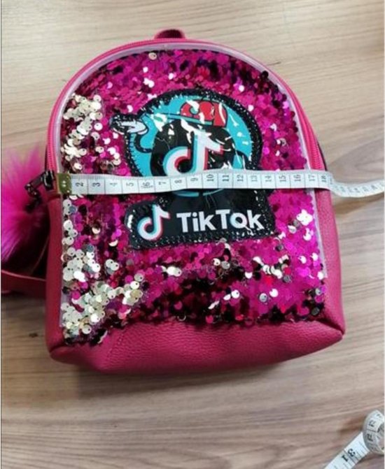 Tik tok Rugzakje met pailletten en lichtjes, kleur lichtroze | bol.com