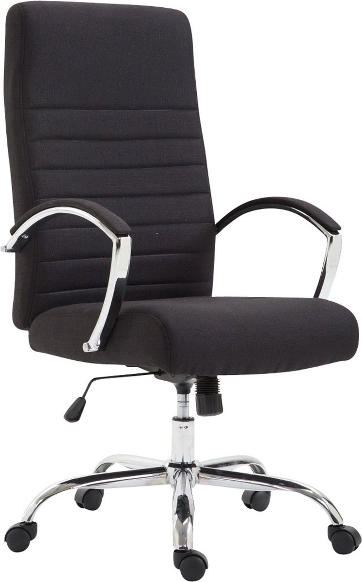 CLP XL Valais Bureaustoel - Ergonomisch - Met armleuningen - Voor volwassenen - Stof - zwart
