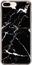 iPhone 8 Plus/7 Plus hoesje siliconen - Marmer zwart | Apple iPhone 8 Plus case | TPU backcover transparant